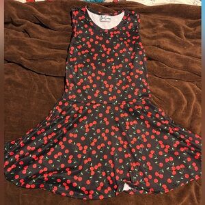 Dori Creations Girls Cherry Print Sleeveless Skater Dress – Size L (Kids)